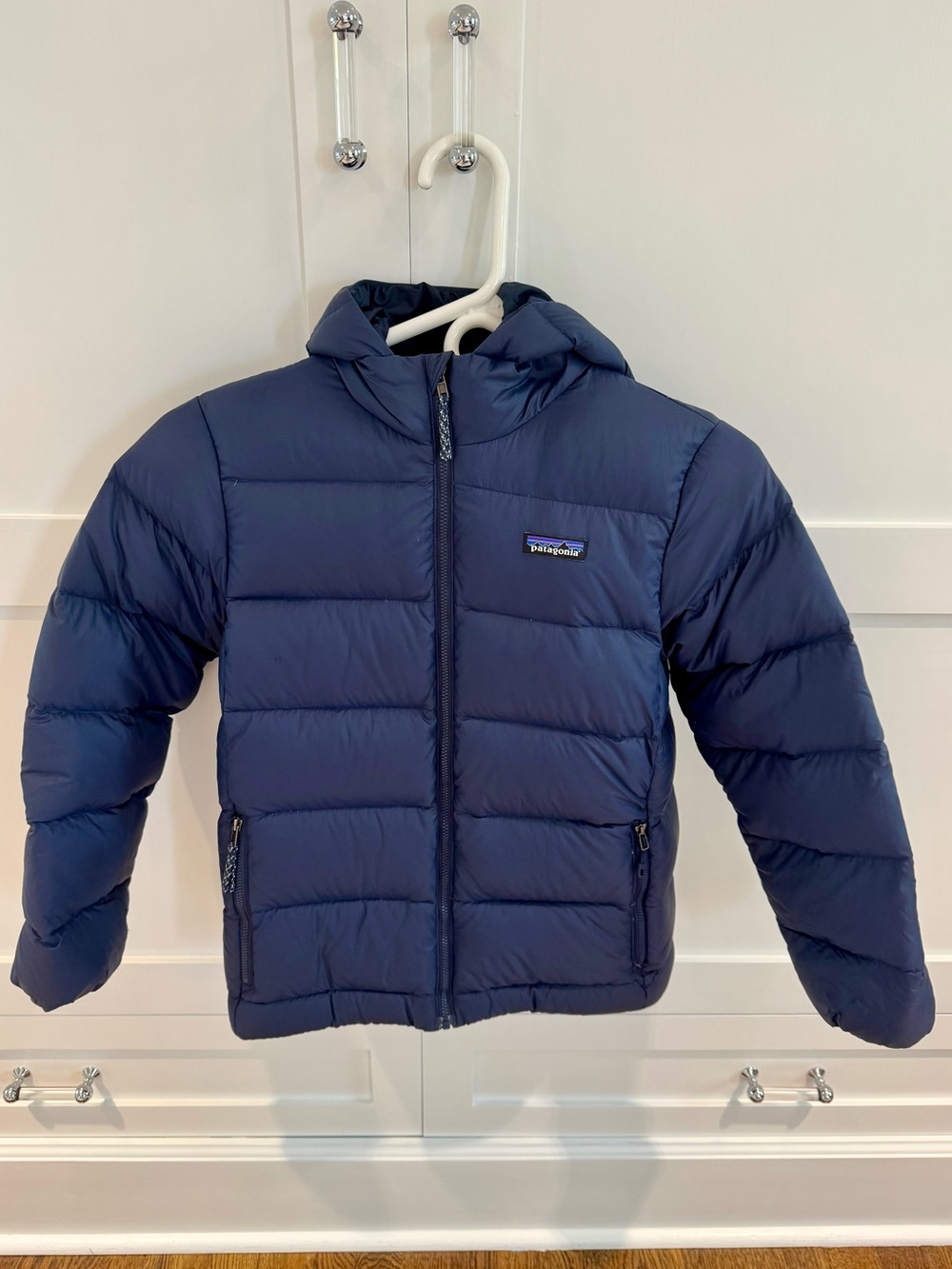 Patagonia Kids' Hi-Loft Down Sweater Hoody Jacket - Size 10 (M)